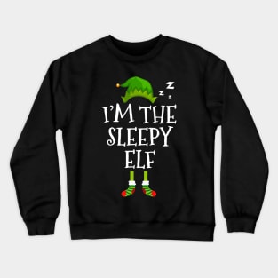 I am Sleepy Elf Funny  Family Christmas Crewneck Sweatshirt